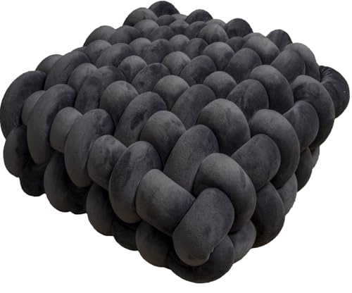BLLMTEAR Knotenkissen Quadratisches 30/33/40 Kuschelkissen Dekokissen for Büro Schlafzimmer Wohnzimmer Wohnheim Auto Knoten Handgemachtes Kissen Bodenkissen(3,33x12cm/13x4.7in)