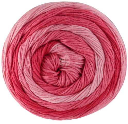 LANA GROSSA Gomitolo Tono | Wolle in dezenten Ton- in-Ton Farbverlauf in fruchtigen Farben | Handstrickgarn aus 100% Baumwolle (Bio) |100g Wolle zum Stricken & Häkeln | 360m Garn FB 1036