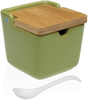 Azucarero Versa Verde Cerámica 8,8 x 8,5 x 8,8 cm - Marca: Versa - EAN: 8420327567796