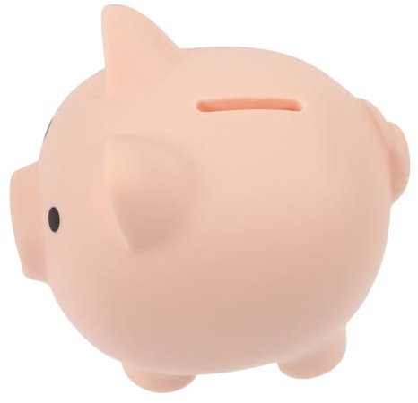 TOBBOMEY Salvadanaio Piggy Bank Vinile Forma Di Maiale Per Risparmio Monete Decorazione Casa Carina Per Compleanni e Festività Design Resistente e Facile Da Pulire
