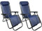 Relax World Set di 2 Sedie a Sdraio da Giardino Zero Gravity, Struttura in Acciaio con Tubolari da 25 mm Laccato a Polvere, Tessuto in Textilene Traspirante,Mare, Spiaggia, Piscina (Blu)