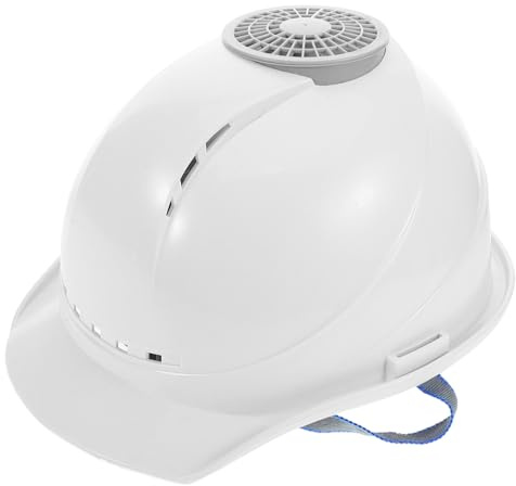 TOPBATHY Casco Sicurezza Ventilato Con Ventola Integrata e Ricarica Usb Design Per Comfort e Raffreddamento Protezione Solare Per Miglioramento Casa e Attività Outdoor Estive