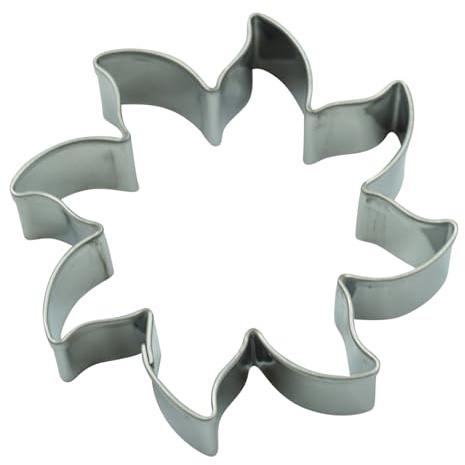BekkiB - Ausstecher Sonne - ca. 5 x 5 cm - Spülmaschinengeeigneter Sonnen-Ausstechform aus Edelstahl - Zum Backen von Plätzchen - 998693