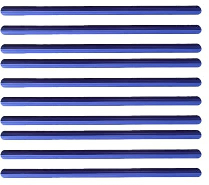 30.5cmx1.5cm Plastic Slide Binders Blue, A4 Spine Bars, Binding Bars Slide Grip for Report Cover Presentation Office Document, 10PCS
