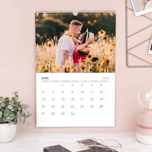 Wanapix | Fotokalender 2027 100% Personalisiert | Auf Deutsch | A4