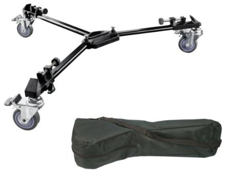 Ex-Pro - Photographic Tripod Dolly for use with Stands, Tripod, Video, Lighting Studio with Wheels, foldable and sturdy.