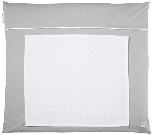 Nordic Coast Company Baby Wickelauflage 70x80 von nordic coast | waschbar Wechselhandtuch Frottee nachhaltig Bezug mit Füllung Waschmaschine geeignet & mit Waschbaren Bezug (Grau)
