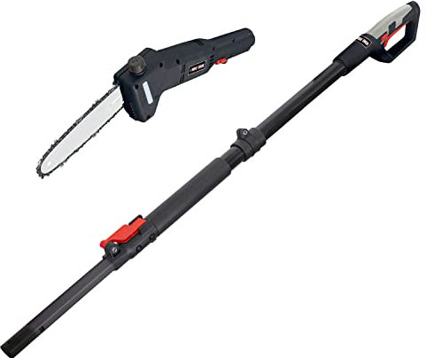 Wolf Creek PT750 Electric Long Reach Telescopic Chainsaw Tree Pruner Pole Cutter - 750W - 8 Chain Bar & Chain - Up to 2.72m - 10M Power Cable