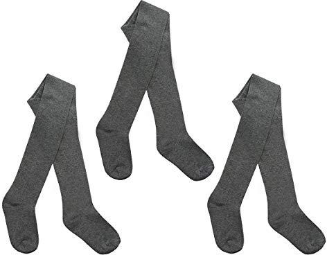 I.L.C.K Girls Back To School Plain Cotton Rich Tights