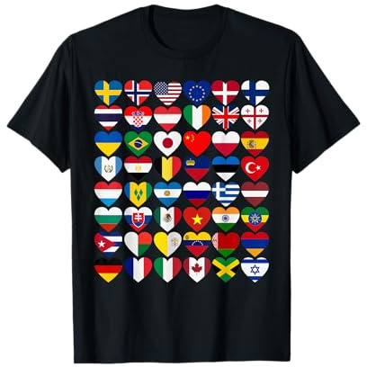 Flags of the Countries of the World,International Gift Short Sleeve T-Shirt
