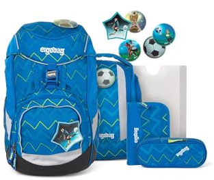 ergobag Pack Set ergonomischer Schulrucksack flexibel 6-teilig Set 1. Klasse Grundschule für Mädchen und Jungen