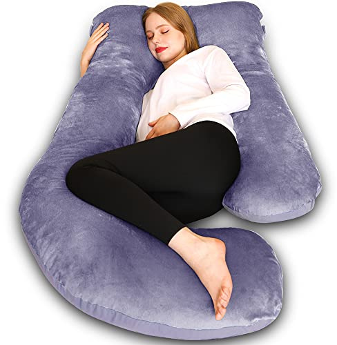 Chilling Home Pregnancy Pillow, U Shaped Full Body Maternity Pillow 58 inch, Pregnant Women Must Haves Pregnancy Pillows for Sleeping with Removable Cover