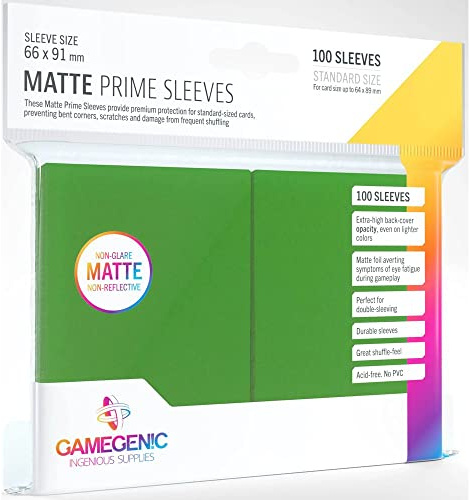 Gamegenic, Matte Prime Sleeves Green, Zubehör