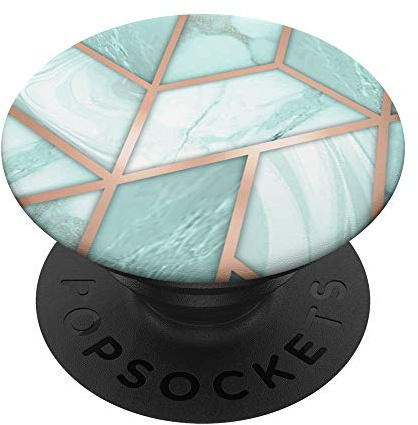 PopSockets Green-Mint-Teal-Marble-Effect - Geometric-Design PopSockets PopGrip: Swappable Grip for Phones & Tablets