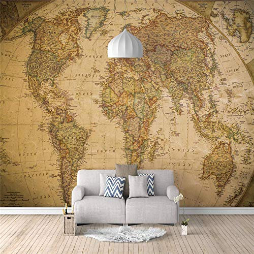 Mural Self- Adhesive Photo Wallpaper world map 175X210cm Decoration Poster Picture Design Modern for Living Room Bedroom
