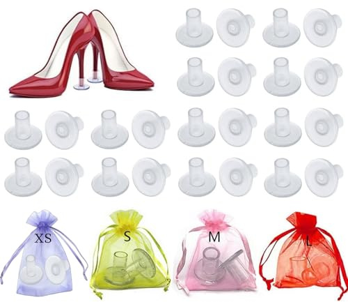 12 Paar Absatzschoner Absatzstopper Fersenschoner Fersenschutzkappen Stöckelschuh Absatzschutz Absatzschoner Für High Heels Damenschuhe Hohe Absätze Schützen Schuhabsätzen Transparent Größen XS S M L