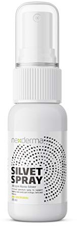 NEXDERMA Pet Wound Care with Colloidal Silver Medicated Itch Relief Hot Spot Spray for Dogs & Cats | First Aid Skin, Vet Formulated, All Natural Pain Free Formula - 25ml