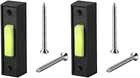 KVSERT Lot de 2 interrupteurs universels pour porte de garage 41A4166 - Bouton poussoir filaire - Finition noire avec bouton