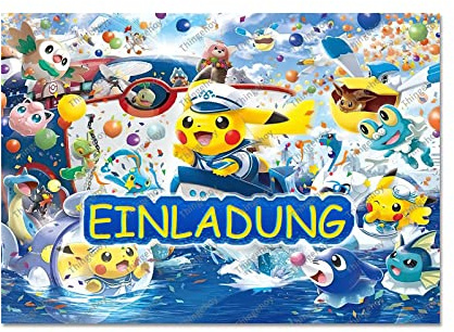 Thingehoy 12 Stück Einladungskarten Kindergeburtstag Junge, Invitation Cards, Party Einladung Geburtstag Deutsch