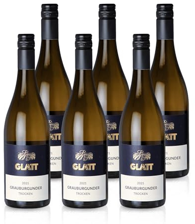GLATT Grauburgunder trocken 2021 | Qualitätswein vom Kaiserstuhl/Baden, Deutschland | Leicht & Fruchtig im Geschmack | Weißwein aus der Pinot Gris-Traube (6x 0,75L)