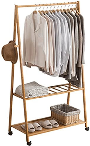 Exquisiter Kleiderständer, Garderobenständer mit 2 Regalen, industrieller Eingangsbereich, freistehender Mantel, Hut mit 2 Haken, Kleideraufbewahrungshalter für Kleidung, Hüte, Regenschirme, Tasche