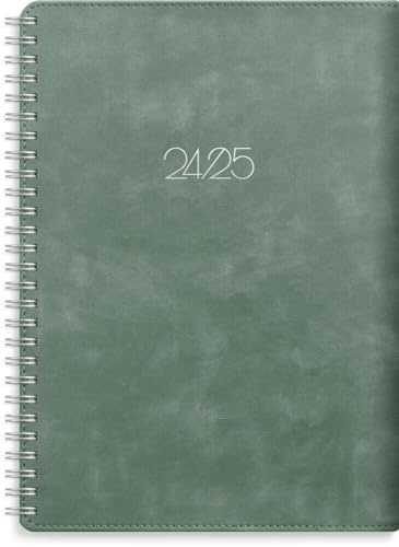 Burde Twist A5 grün Schülerkalender 2024/2025: Schulplaner Wochenplaner Timer Terminkalender für 2024/2025