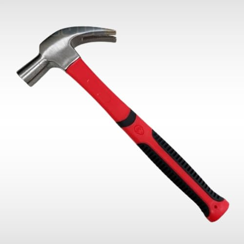 Dunnet Tools Claw Hammer 20oz Heavy Duty – Fibreglass Handle with Rubberised Grip for Comfort and Durability, Polished Steel Head, DIY Hand Tools for Carpentry & Home Improvement