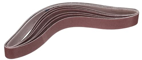 QUARKZMAN 6pz Nastri Abrasivi Ossido Alluminio Grana 60, 2 x 48, Anelli Nastri Abrasivi Carta Vetrata Metallo Lucidato per Levigatrice Nastro Disco
