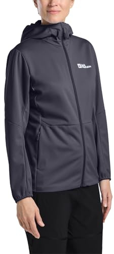 Jack Wolfskin kvinnors Feldberg Hoody W Softshell-jacka, grafit, XS, grafit, XS