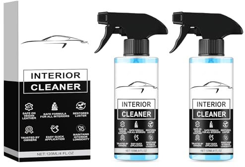 Recitem Lederpflege Auto - Fleckenentferner - Lösung für komplette Innenraumreinigung - Ideal für Sitze, Türen, Konsole, Armaturenbrett - Auto Lederpflege, Leder Reparatur Set (2 Stück)