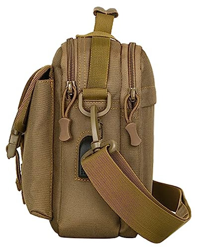 Parliky Camping Angeltasche Herren Umhängetasche Tackle Tasche Langlebig Verstellbar Braun Outdoor Kleinigkeiten Organizer