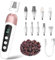 Maniküre/Pediküre Set, Nagelfräser, Kabellos Akku Elektrische Nagelfeile mit 6 Aufsätze zur Nagelpflege, Nagelfräser für Gelnägel mit 10 Geschwindigkeiten und LED Licht (Weiß)