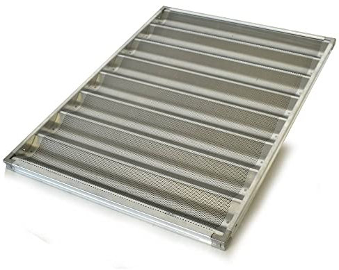 Erre4M Backblech für Baguette gelocht aus Aluminium 60 x 80 cm 8 Kanäle auf Rahmen