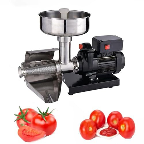 XRSMOU Filtro per Pomodori Elettrico, Macinapomodoro Commerciale, Pressa per Alimenti in Acciaio Inossidabile, Estrusore per Alimenti, Macchina per Salsa di Pomodori, Fragole E Mirtilli