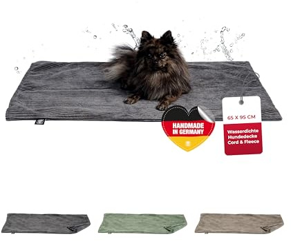 HS-Hundebett® wasserdichte Hundedecke Sofa – Schutz vor Flecken – Atmungsaktiv & waschbar – Für Hunde & Katzen – Made in DE (Anthrazit, 65x95cm)