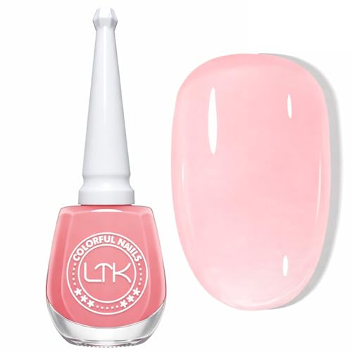 Jelly Nail Polish - Translucent Jelly Nail Varnish Quick Dry, Breathable Water Nude Pink Nail Polish, Sheer Buildable French Manicure Nail Lacquer, Chip Resistant Long Lasting
