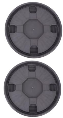 ibasenice 2piezas Estante Móvil para Macetas De Plástico con Ruedas Giratorias y Freno Platillo con Ruedas para Plantas De Interior Carrito para Flores Fácil De Transportar