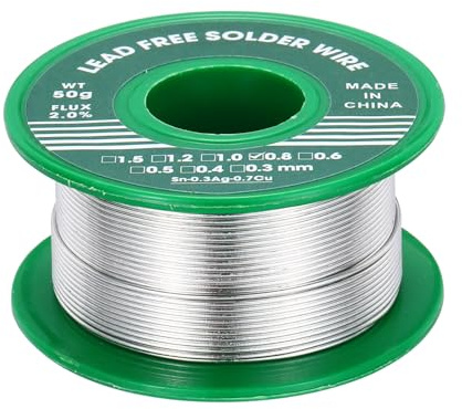 QUARKZMAN Lötkolben Lötzinn Mit Rossharz Kern 50g Zinn Flussmittelkern Lötzinn 0.8mm Für Elektrisches Löten