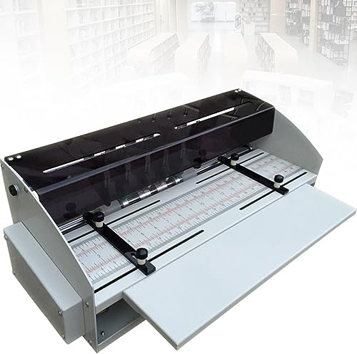 XHSMYXGS Presseuse et Plieuse Électrique avec Règle - Outil Professionnel de Rainage et de Pliage pour Invitations, Cartes et Loisirs Créatifs - Parfait pour des Découpes Précises
