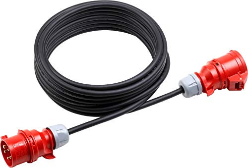 Meister CEE-Verlängerungskabel 10 m – 16 A / 400 V – Starkstrom – für außen (IP44) – H07RN-F5G 1,5 mm² Kabel