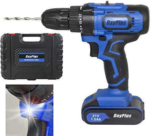 21V Lithium-Ion Cordless Drill Set, 25+1 Power Drill Kit with 1.5.0Ah Battery & Fast Charger, 2-Variable Speeds, 398 in-lbs Torque Power, LED Light, 29pcs Driver/Drill Bits
