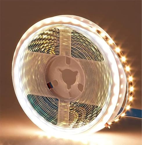 iNextStation Striscia LED 12V Bianco Caldo, 5M Strisce LED Dimmerabile | 300 LEDs SMD5050 Alta, Tagliabili Adesive Luci Luminosa per Cucina, Camera, Scrivania, TV, Bar, Festa, San Valentino Decorare