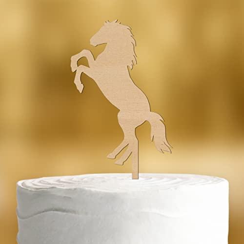 Cake Topper Pferd [springendes Pferd] - Holz 4mm - für die Geburtstagstorte - Geburtstagsdeko Tortenaufleger happy birthday party deko Geschenkideen Happy birthday tortendeko Geburtstag