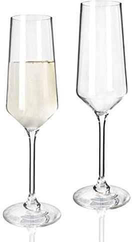 Moritz Milano, calici da champagne da 280 ml, infrangibili, resistenti ai graffi, flûte da champagne