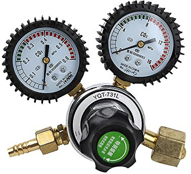 SagaSave CO2 Druckminderer Zapfanlage Dual Gauge Kohlendioxid Bier Druckminderer Gasflasche Schweißregler