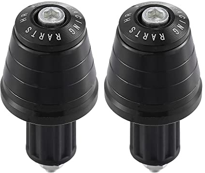 Motoforti 1 Paar Motorrad-Lenker-Endstopfen, 22 mm, Aluminiumlegierung, schwarz