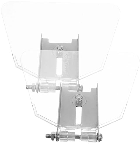 Schutzschild für Tischschleifer 2 Stück Edelstahl Silber | Abs, Rostfrei und Stoßfest, Robuste Konstruktion, für 200/250 Schleifmaschinen