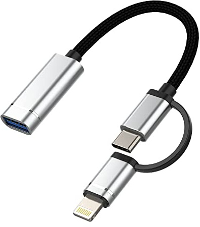 Cable Lightning tipo C OTG Dongle USB A hembra a USB-C macho 3.0 adaptador Thunderbolt iPhone cámara puerto convertidor ratón para Apple iPhone 15 Pro Max Plus iPad Pro compatible con Samsung LG