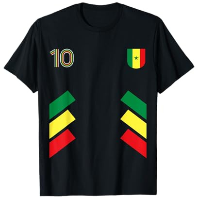 Retro10 Drapeau du Sénégal Football Sénégal Football T-Shirt