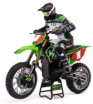 LOSI RC 1/4 Promoto-MX Motorcycle RTR with Battery and Charger, Pro Circuit, LOS06002, Green